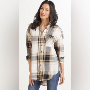 NWT Sanctuary Plaid Boyfriend Tunic - Size XS